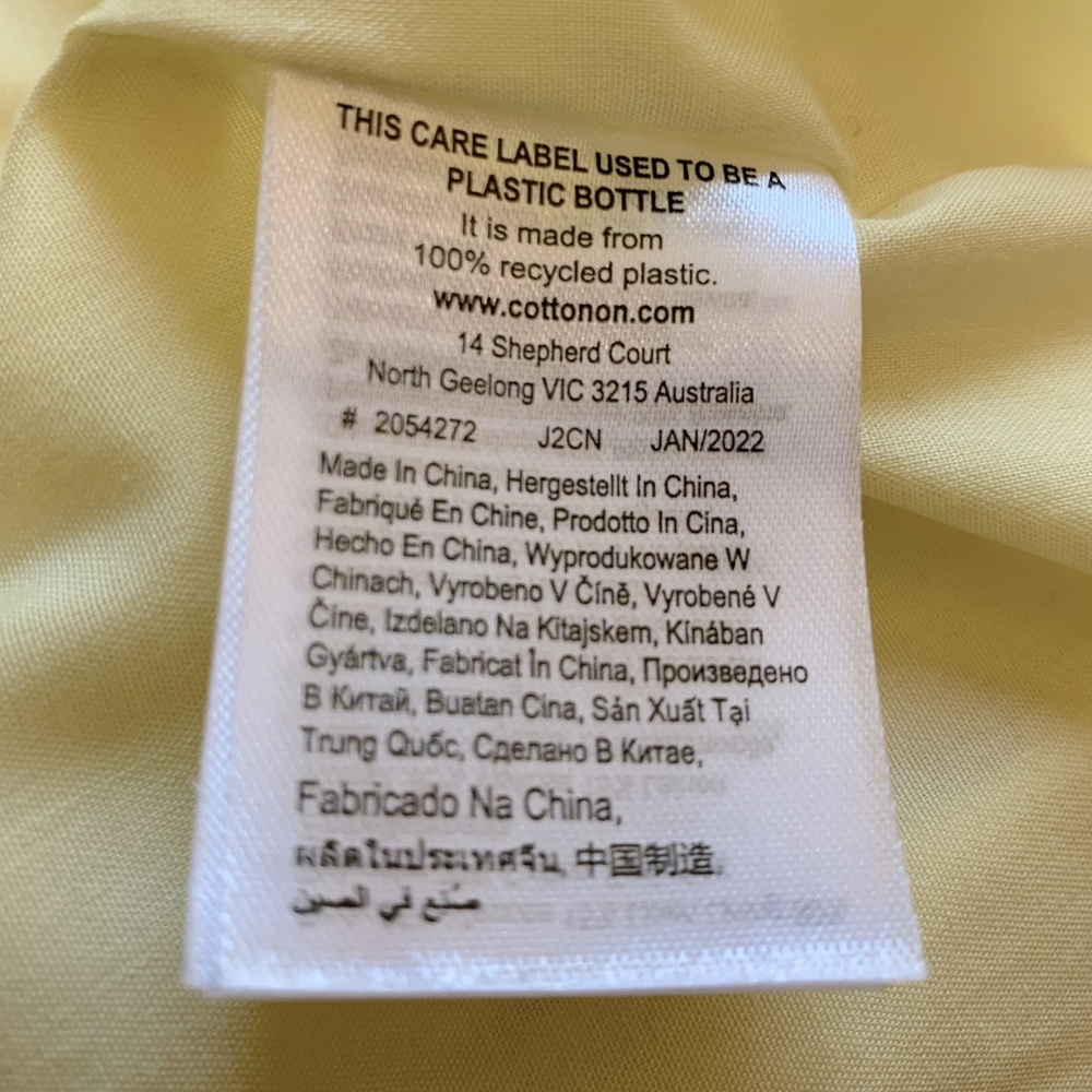 Cotton On Y2K Butter Yellow Linen Blend Milkmaid Babydoll Dress Size XS - Picture 9 of 10